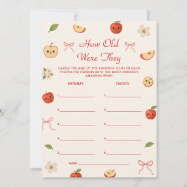Convites Maçã De Meu Chá de fraldas De Olho Quantos Anos El
