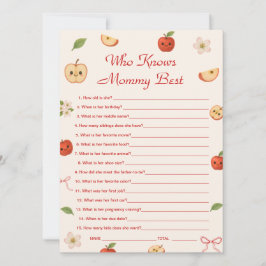 Convites Maçã do meu Chá de fraldas que conhece melhor Mamã