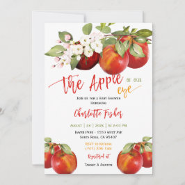 Convites Maçã do nosso Chá de fraldas