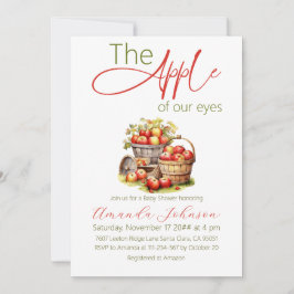 Convites Maçã do nosso Chá de fraldas de Cesta de Olhos