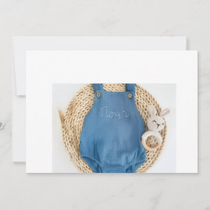 Convites Macacão de Bebê Estampado com Macacão Azul – Recém