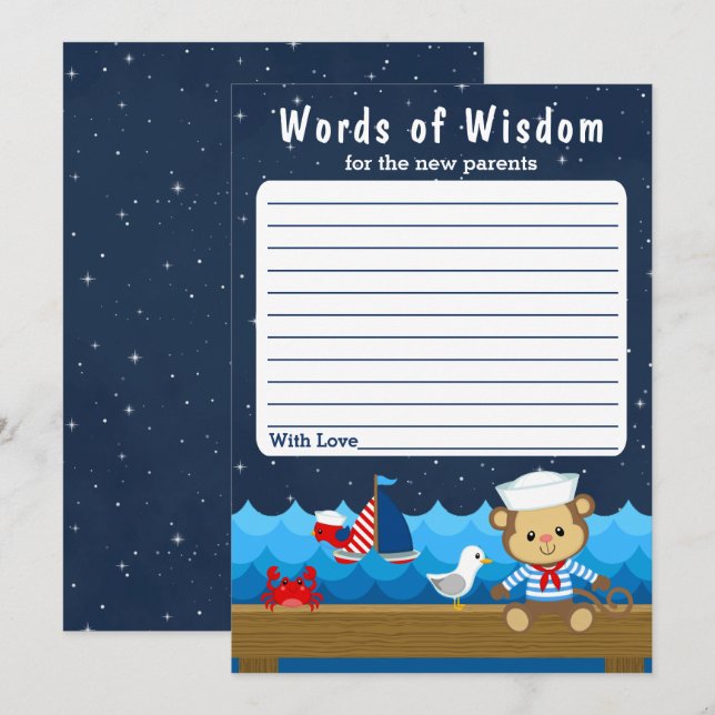 Convites Macaco-macaco vermelho e palavras Marinhos de sabe (Frente/Verso)