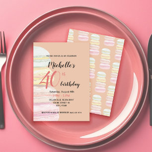 Convites Macarões Franceses pintados à mão