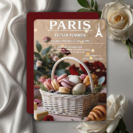 Convites Macarons de Padarias de Paris Revista Temática