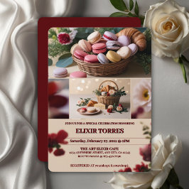 Convites Macarons de Padarias de Paris Revista Temática