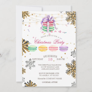 Convites Macarons,Luz de Corda Floco de Neve Natal Empresa