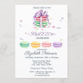 Convites Macarons Zigue-Zague Franceses Doce 16