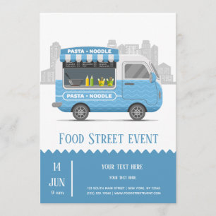 Convites macarrão de comida