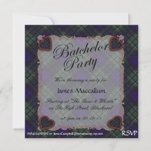 Convites Maccallum Scottish clan tartan - Xadrez