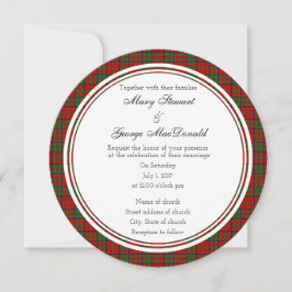 Convites MacDonald De Glencoe Scottish Wedding Round Invita