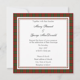 Convites MacDonald De Glencoe Scottish Wedding Square Invit