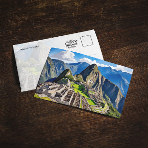Convites Machu Picchu Peru Watercolor