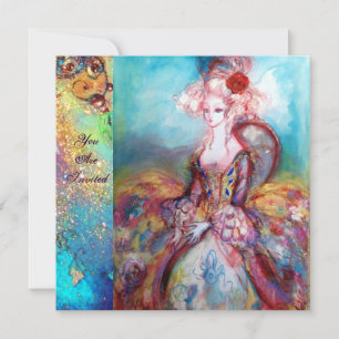 Convites MADAME POMPADOUR, Festa Dourada Clássica