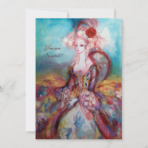 Convites MADAME POMPADOUR, Festa Dourada Clássica