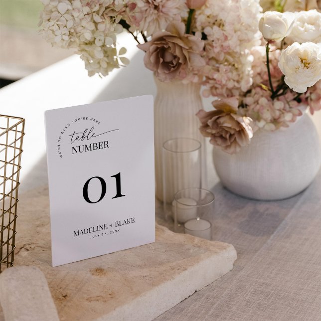 Convites MADDIE Modern Table Number Card (Criador carregado)