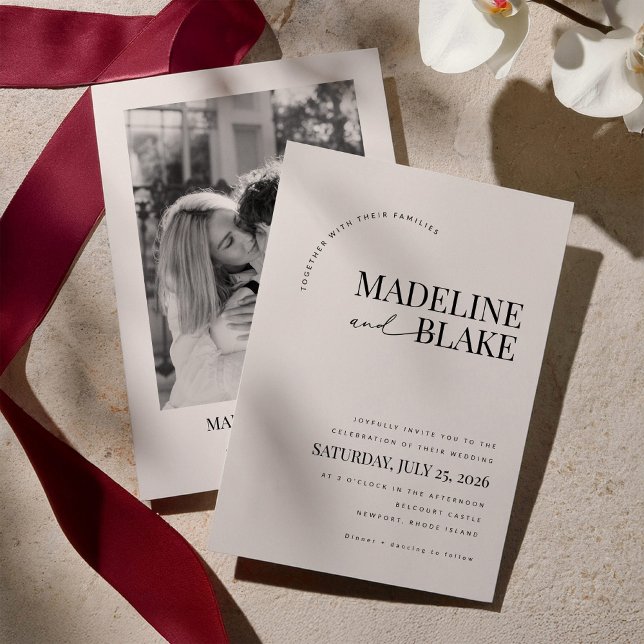 Convites MADDIE Modern Wedding Invitation (Criador carregado)