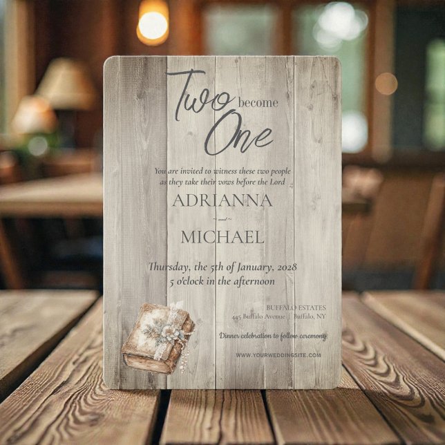 Convites Madeira Cristã Dois Tornar Um (Criador carregado)