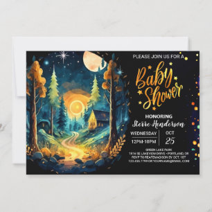 Convites Madeira de corte no Chá de fraldas de floresta