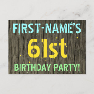 Convites Madeira do falso, olhar pintado do texto, 61st