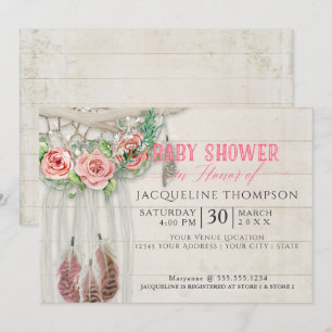 Convites Madeira ideal de Shiplap do coletor da menina BOHO