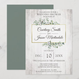 Convites Madeira russa Chá de casamento de algodão do sul