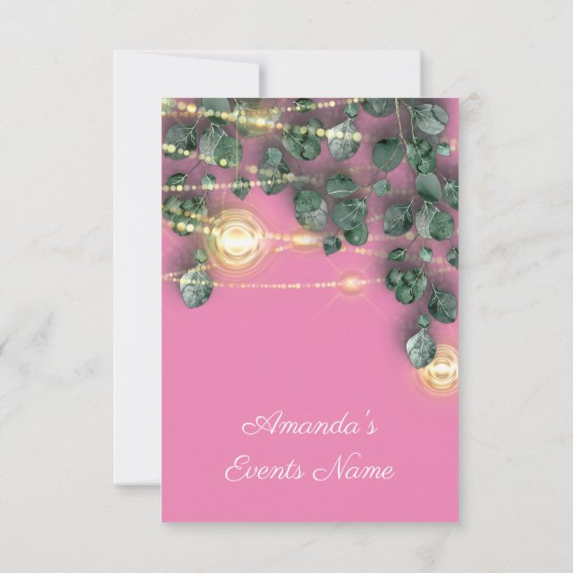 Convites Madeira russa de chá de panela Dourada Clara Rosa (Verso)