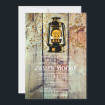 Convites Madeira Rústica Barn e Lanterna 50ª Festa de anive<br><div class="desc">Armadilha russa madeira de celeiro e lanterna com confete; fazenda a mesa do 50º convite de aniversário. Para um piquenique ao ar livre no campo, na fazenda, ou no quintal do celeiro, ou na cabana, com amigos e familiares, e boa comida. Personalize com suas informações. Personalize por um homem ou...</div>