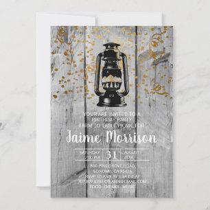 Convites Madeira Rústica De Barão E Festa de aniversário