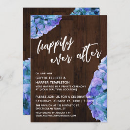 Convites Madeira Rústica e Hidrelétrica Azul Felizmente Dep