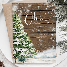 Convites Madeira Rústica Evergreen Que Divertido! Festa de 