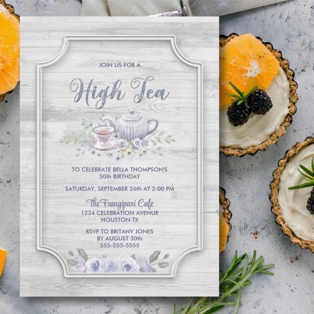 Convites Madeira Rústica Qualquer Idade Alta No Aniversário (Criador carregado)