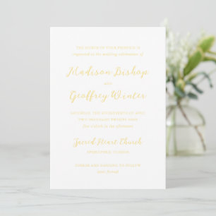 Convites Madison Butter Yellow Elegant Wedding