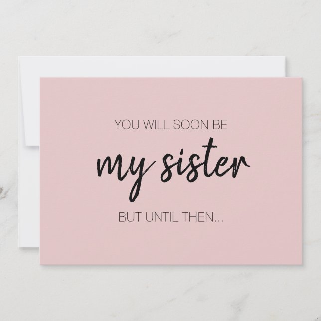 Convites Madrinha de casamento Branca Rosa Rosa Esfarelada  (Frente)