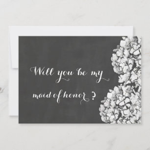 Convites Madrinha de casamento de Hydrangeas do Quadro de R