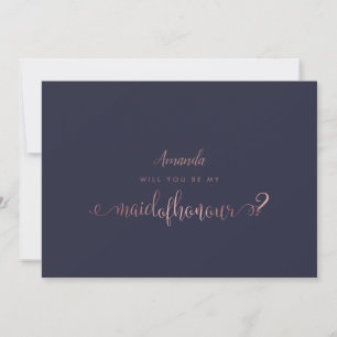 Convites Madrinha de casamento Dourada de Rosa de Faux PixD