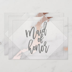 CONVITES MADRINHA DE CASAMENTO DOURADA MARBLE E ROSA