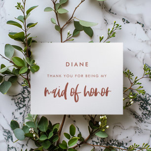 Convites Madrinha de casamento rosa para a neve obrigado de