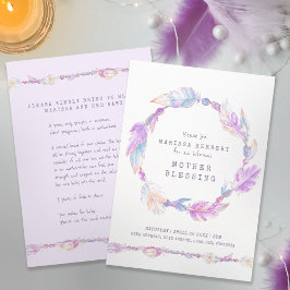 Convites Mãe abençoando miçangas instruções arte roxa
