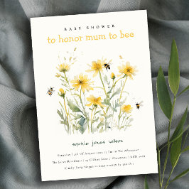 Convites Mãe Amarelo De Flor Selvagem Para Ser Chá de frald