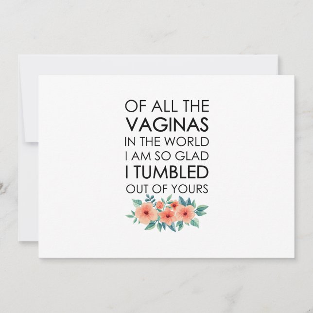 Convites Mãe, Aniversário, Dia de as mães de Presente Mãe (Frente)