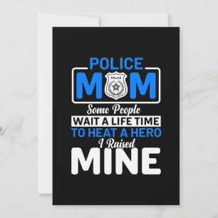 Convites Mãe Arte Orgulhosa Polícia Mãe