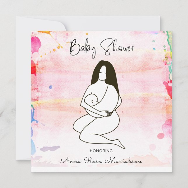 Convites *~* Mãe, Bebê (Frente)