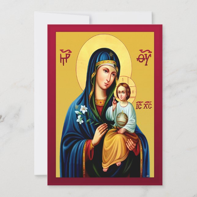 Convites Mãe de Deus nova vermelha (Frente)