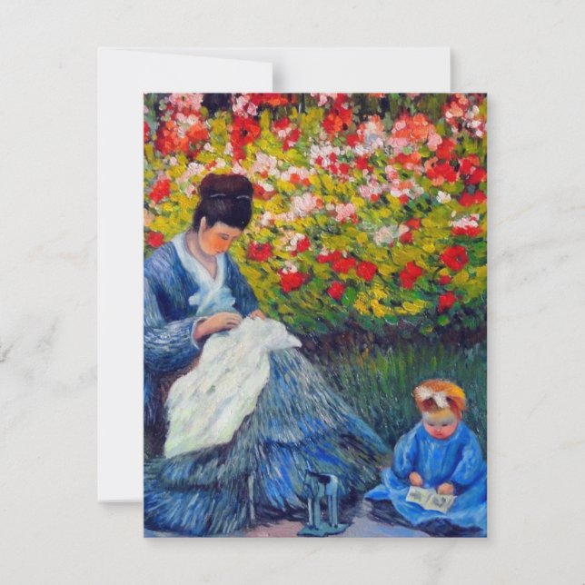 Convites Mãe e Criança Monet no Jardim (Frente)