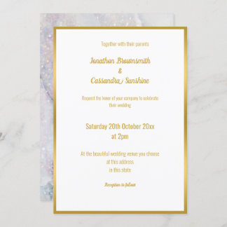 CONVITES MÃE ELEGANTE DO CASAMENTO DE PÉROL MARBLE