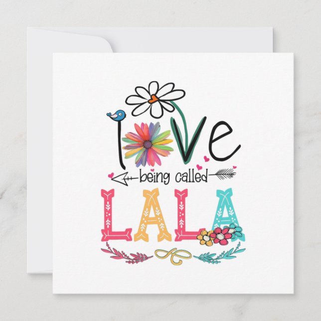 Convites Mãe Eu Adoro Ser Chamado Lala Girassol Aniversário (Frente)