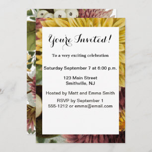 Convites Mãe Floral de Flor com Arrefecimento