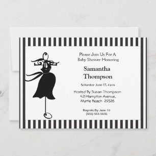 Convites Mãe para ser Chá de fraldas de Silhuette