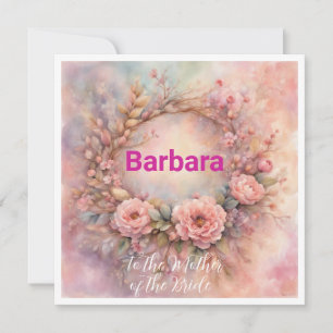 Convites Mãe Romântica do Nome Personalizado da Noiva