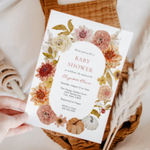 Convites Mães Boho Autumn e Chá de fraldas Pumpkins